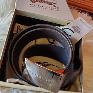 Men's Chocolate Burberry Belt